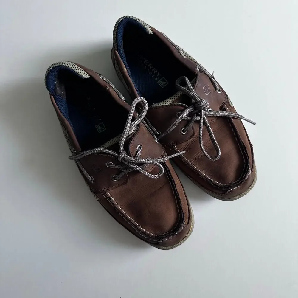Sperry Top-Sider Lanyard Tan Boat Shoes - Size 4